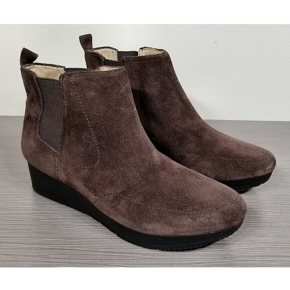 Dr. Scholl's Scarlet Wedge Chelsea Bootie, Brown Suede, Womens Size 6.5 - Picture 3 of 10